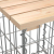 Ławka ogrodowa, gabion, 103x44x42 cm, lite drewno sosnowe