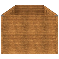 Podwyższona donica, 479x100x69 cm, stal kortenowska