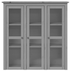 Kredens BODO, szary, 115,5x43x200,5 cm, lite drewno sosnowe