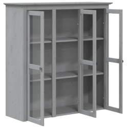 Kredens BODO, szary, 115,5x43x200,5 cm, lite drewno sosnowe
