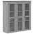 Kredens BODO, szary, 115,5x43x200,5 cm, lite drewno sosnowe