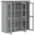 Kredens BODO, szary, 115,5x43x200,5 cm, lite drewno sosnowe