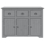 Kredens BODO, szary, 115,5x43x200,5 cm, lite drewno sosnowe