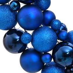Wieniec świąteczny, niebieski, 45 cm, styropian