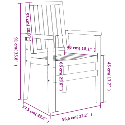 Sztaplowane krzesła ogrodowe, 4 szt., 56,5x57,5x91 cm, tekowe
