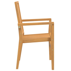 Sztaplowane krzesła ogrodowe, 6 szt., 56,5x57,5x91 cm, tekowe