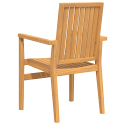 Sztaplowane krzesła ogrodowe, 6 szt., 56,5x57,5x91 cm, tekowe