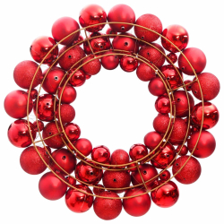Wieniec świąteczny, czerwony, 45 cm, polistyren