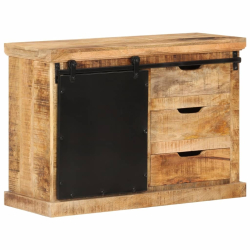 Szafka, 80x30x55 cm, lite surowe drewno mango