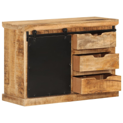 Szafka, 80x30x55 cm, lite surowe drewno mango