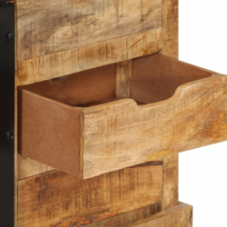 Szafka, 80x30x55 cm, lite surowe drewno mango