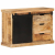 Szafka, 80x30x55 cm, lite surowe drewno mango