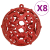 111-cz. zestaw ozdób świątecznych, czerwony, polistyren