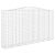 Kosze gabionowe, 9 szt, 400x50x220/240 cm, galwanizowane żelazo
