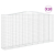 Kosze gabionowe, 10 szt, 400x50x200/220cm, galwanizowane żelazo