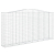 Kosze gabionowe, 8 szt, 400x50x200/220 cm, galwanizowane żelazo