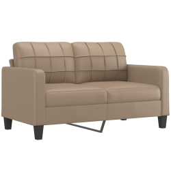 2-osobowa sofa, kolor cappuccino, 140 cm, sztuczna skóra