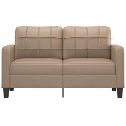 2-osobowa sofa, kolor cappuccino, 140 cm, sztuczna skóra