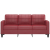 3-osobowa sofa, winna czerwień, 180 cm, sztuczna skóra