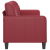 3-osobowa sofa, winna czerwień, 180 cm, sztuczna skóra