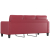 3-osobowa sofa, winna czerwień, 180 cm, sztuczna skóra