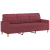 Sofa 3-osobowa, winna czerwień, 180 cm,tapicerowana tkaniną