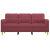 Sofa 3-osobowa, winna czerwień, 180 cm,tapicerowana tkaniną
