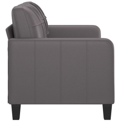 2-osobowa sofa, szary, 140 cm, sztuczna skóra
