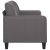 2-osobowa sofa, szary, 140 cm, sztuczna skóra