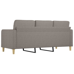 Sofa 3-osobowa, kolor taupe, 180 cm, tapicerowana tkaniną