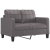 2-osobowa sofa, szary, 120 cm, sztuczna skóra