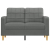 Sofa 2-osobowa, ciemnoszara, 120 cm, tapicerowana tkaniną