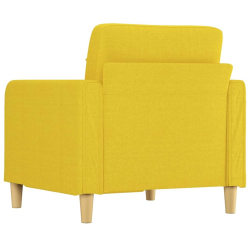 Fotel, jasnożółty, 60 cm, obity tkaniną