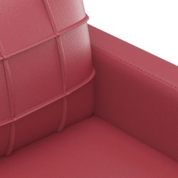 2-osobowa sofa, winna czerwień, 120 cm, sztuczna skóra