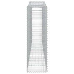 Kosze gabionowe, 15 szt, 400x50x160/180cm, galwanizowane żelazo
