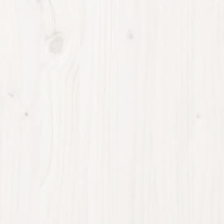 Ławka z donicami, biała, 184,5x39,5x56,5cm, lite drewno sosnowe