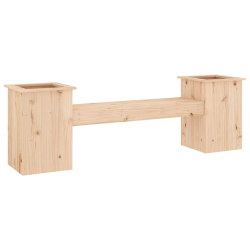 Ławka z donicami, 184,5x39,5x56,5 cm, lite drewno sosnowe