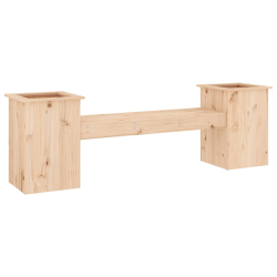Ławka z donicami, 184,5x39,5x56,5 cm, lite drewno sosnowe