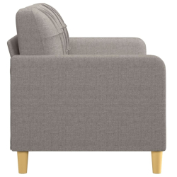 Sofa 2-osobowa, kolor taupe, 140 cm, tapicerowana tkaniną
