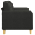 Sofa 2-osobowa, czarna, 140 cm, tapicerowana tkaniną