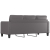 3-osobowa sofa, szara, 180 cm, sztuczna skóra