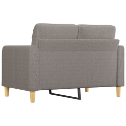 Sofa 2-osobowa, kolor taupe, 120 cm, tapicerowana tkaniną