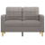 Sofa 2-osobowa, kolor taupe, 120 cm, tapicerowana tkaniną