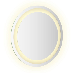 Lustro łazienkowe z LED, okrągłe, 40 cm