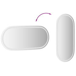 Lustro łazienkowe z LED, 100x45 cm, owalne