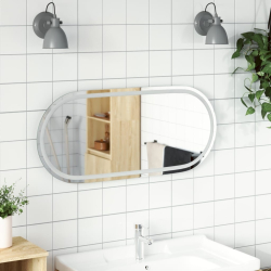 Lustro łazienkowe z LED, 100x45 cm, owalne
