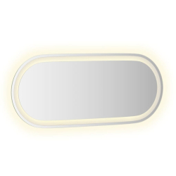 Lustro łazienkowe z LED, 90x40 cm, owalne