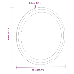 Lustro łazienkowe z LED, okrągłe, 50 cm