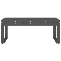 Ławka ogrodowa, szara, 110x38x45 cm, lite drewno sosnowe