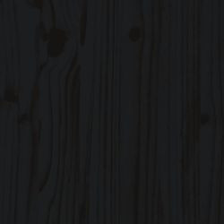 Ławka ogrodowa, czarna, 80x38x45 cm, lite drewno sosnowe